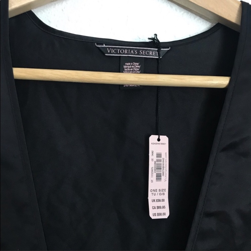 Victoria’s Secret Black Open Front Robe - Picture 4 of 6